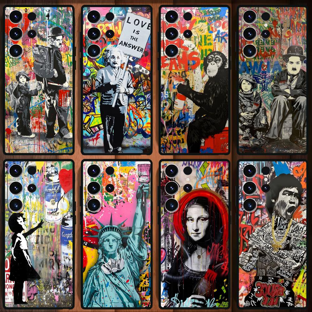 Phone Cases Samsung S23 - Banksy Graffiti Art Phone Case For