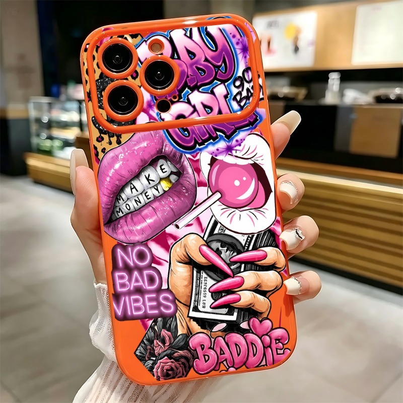 Phone Cases Girls - Hip Hop Pink Lips Baby Girl