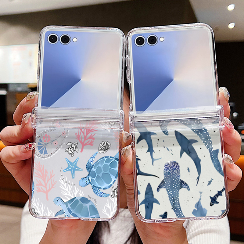 Phone Cases Z Flip 7 - Sharks Shells Phone Case For Samsung