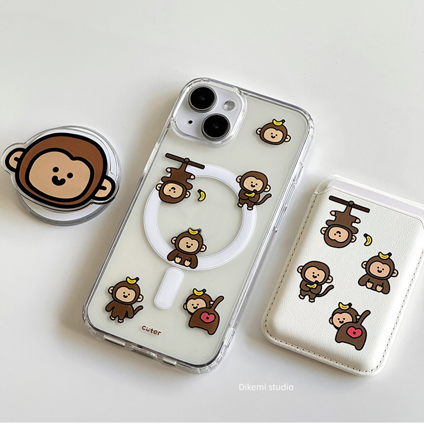 Phone Cases Girls - Brown Banana Baby Monkey Y2K INS