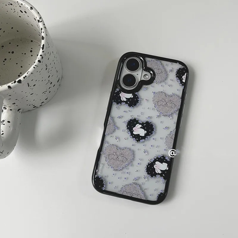 Phone Cases Girls - Ins Korean Retro Girl Love Rabbit