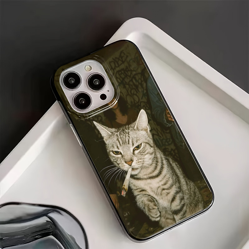 Fashion Kitten Smoking Pattern - Phone Cases Trending review and price