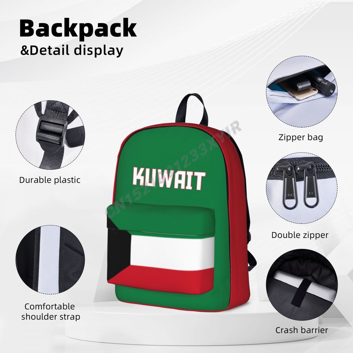 Unisex Backpack Kuwait Flag Ku - Phone Cases Kuwait review and price