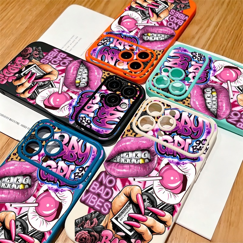 Hip Hop Pink Lips Baby Girl Gr - Phone Cases Girls review and price