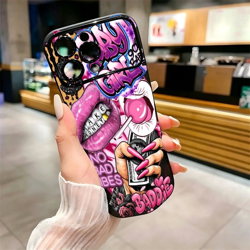 Hip Hop Pink Lips Baby Girl Gr - Phone Cases Girls review and price