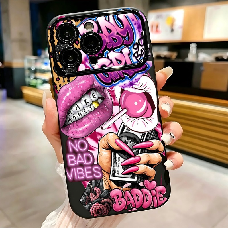 Hip Hop Pink Lips Baby Girl Gr - Phone Cases Girls review and price