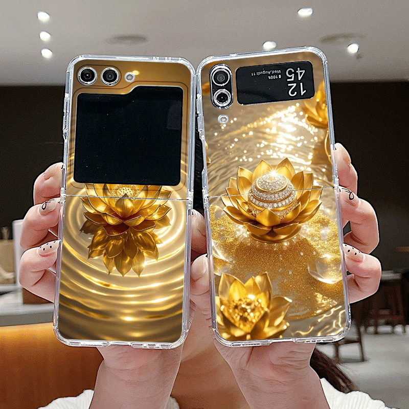 Creative Golden Lotus Flower P - Phone Cases Z Flip 7 review and price