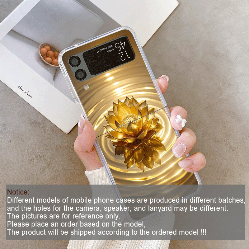 Creative Golden Lotus Flower P - Phone Cases Z Flip 7 review and price