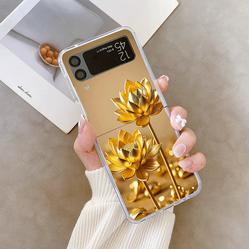 Creative Golden Lotus Flower P - Phone Cases Z Flip 7 review and price