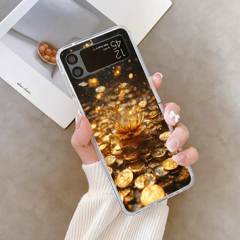 Creative Golden Lotus Flower P - Phone Cases Z Flip 7 review and price