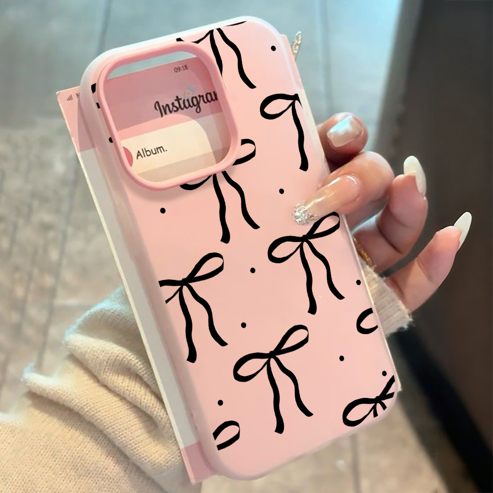 INS Big Black Bow Pattern SIli - Phone Cases Xiaomi 15T review and price