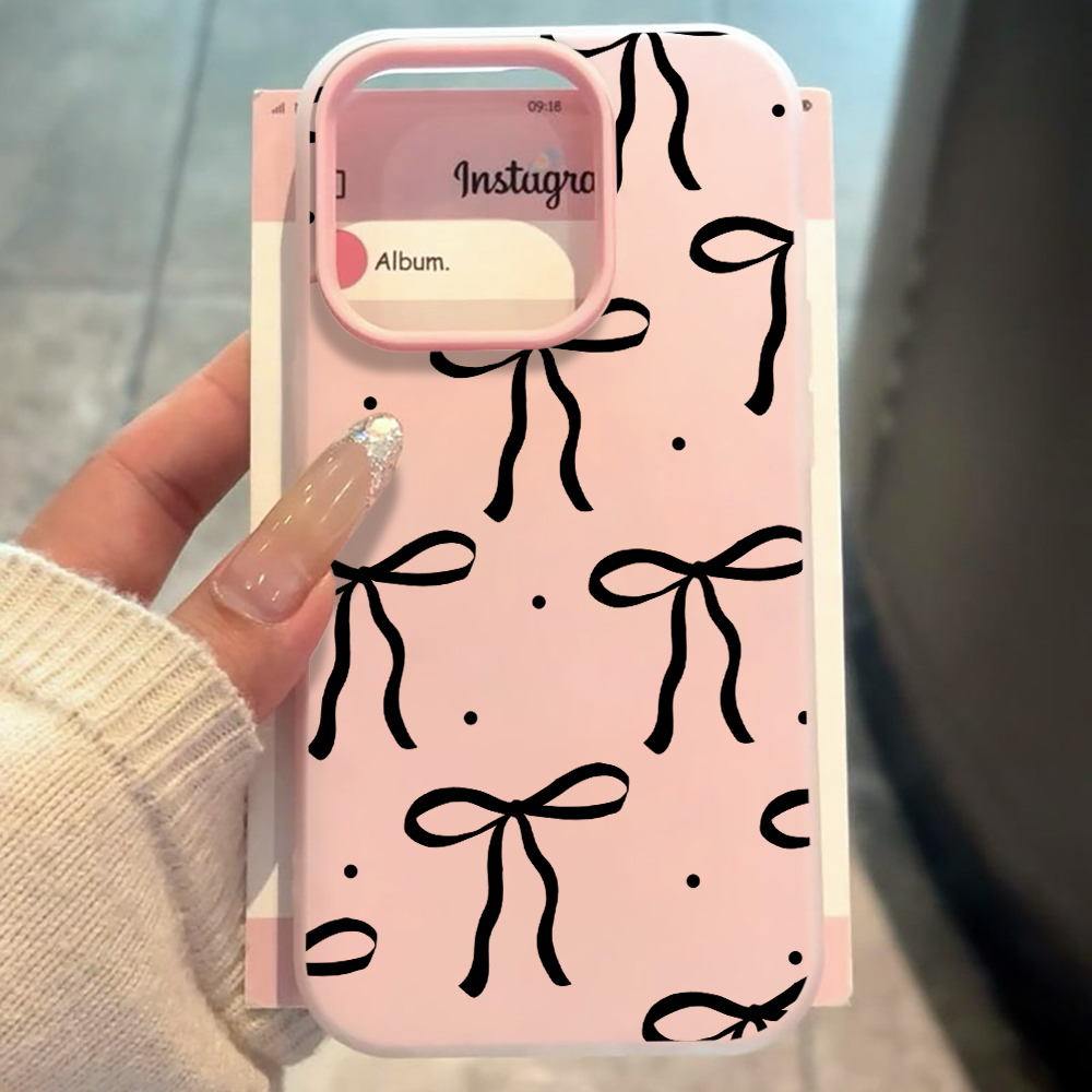 INS Big Black Bow Pattern SIli - Phone Cases Xiaomi 15T review and price