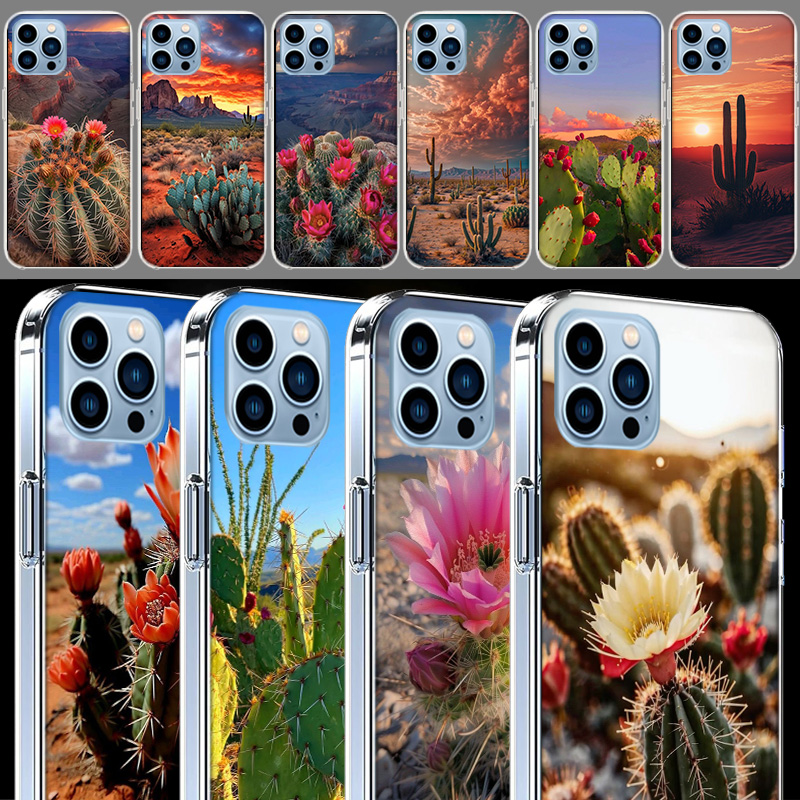 Picturesque Desert With Cacti  - Phone Cases Com review and price