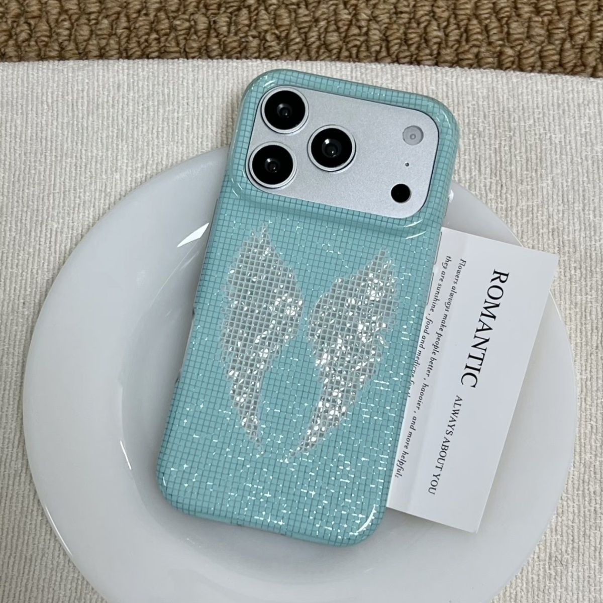 Korean Ins Mint Colored Englis - Phone Cases Popular review and price