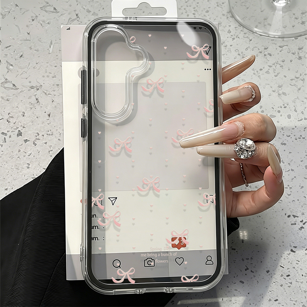 Cute Pink Bow Soft Phone Case  - Phone Cases Quality review and price