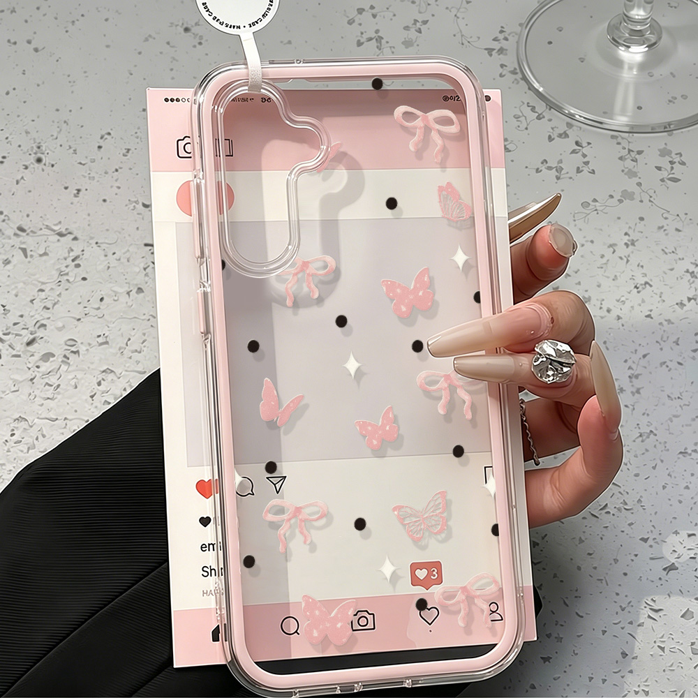 Cute Pink Bow Soft Phone Case  - Phone Cases Quality review and price