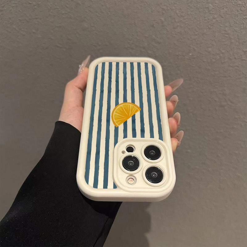 Striped Lemon Slice Pattern Ph - Phone Cases Popular review and price
