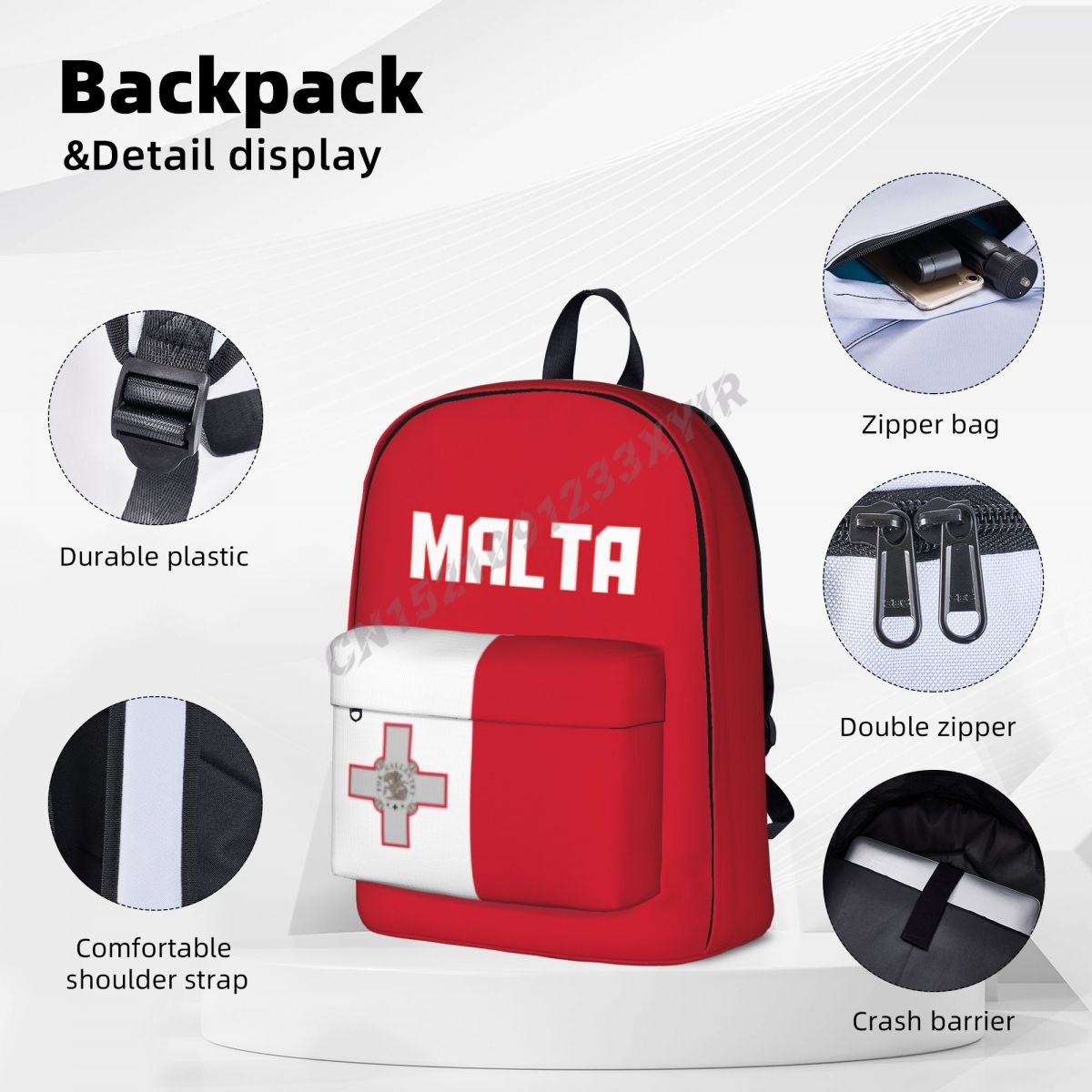 Unisex Backpack Malta Flag Mal - Phone Cases Malta review and price