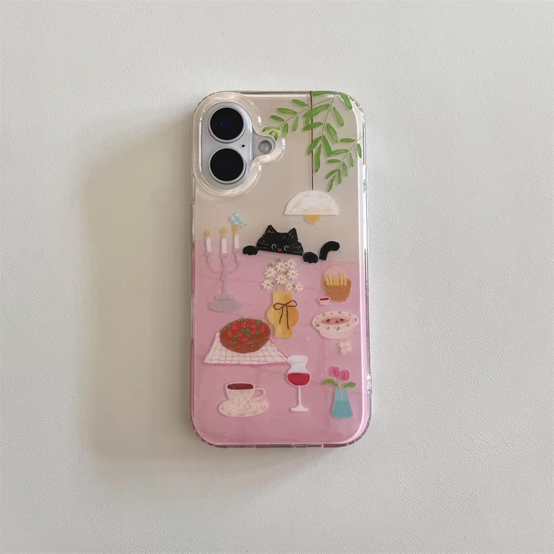 Ins Girl Cute Dining Table Lit - Phone Cases Girls review and price