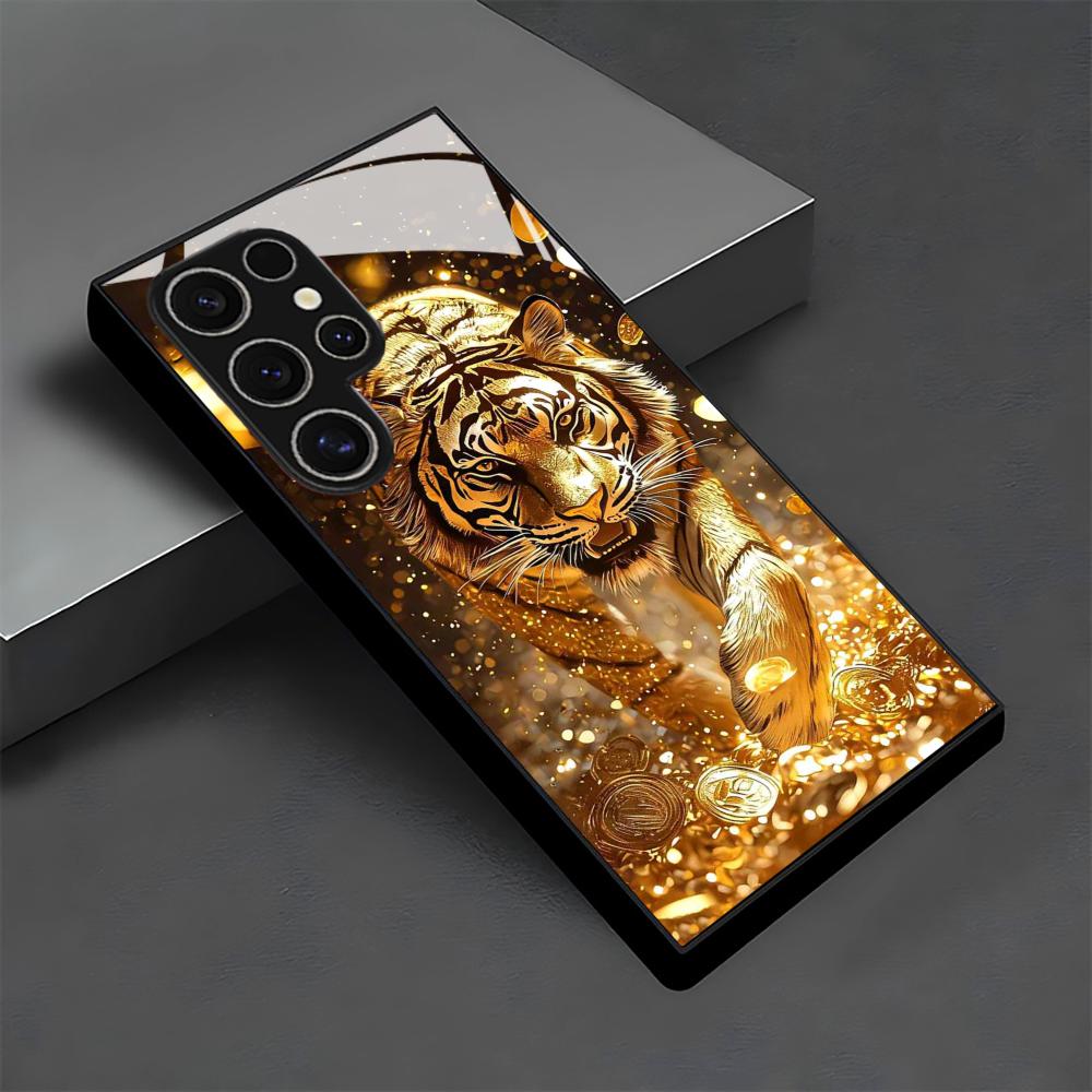 Tiger pattern glass Phone Case - Phone Cases Samsung S25 review and price