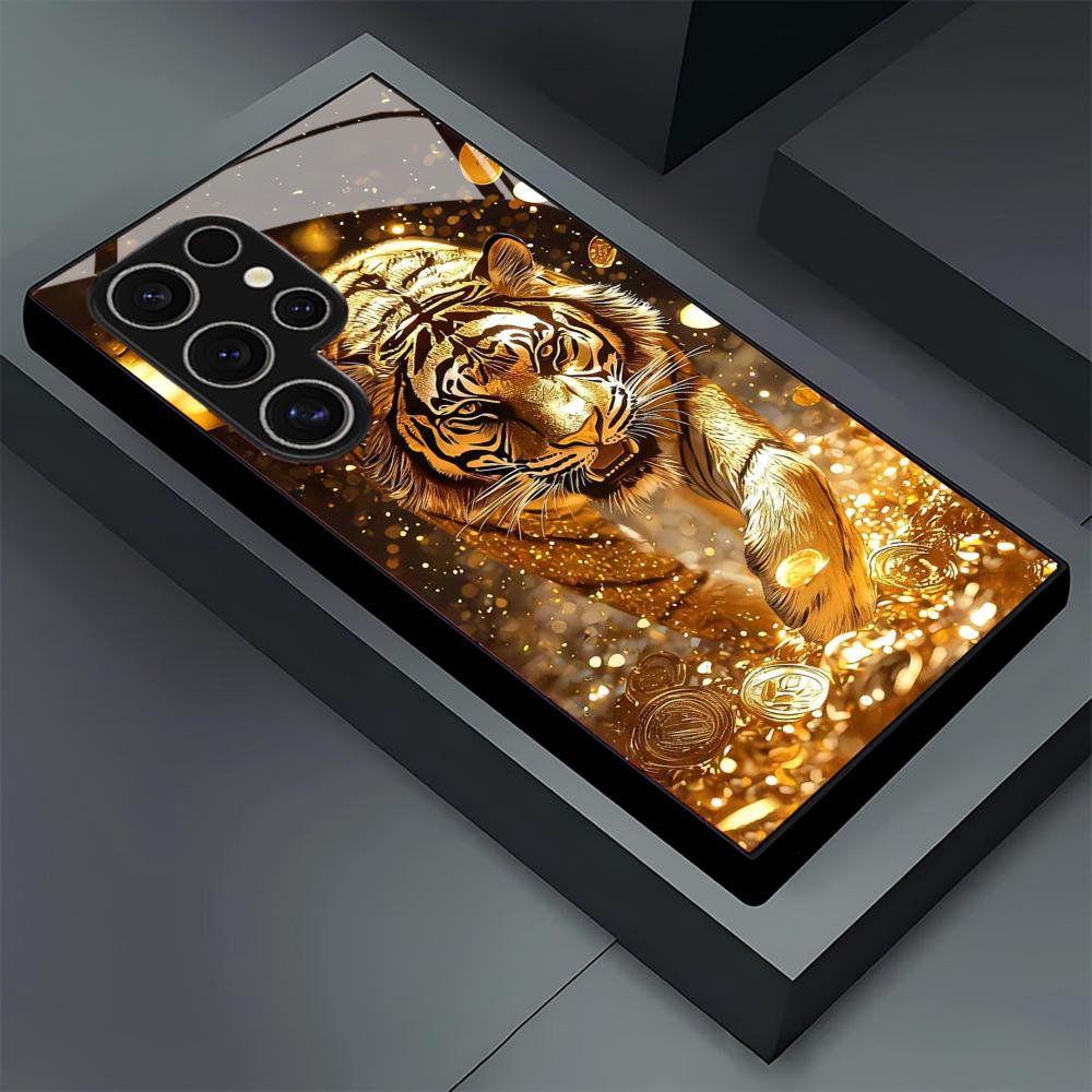 Tiger pattern glass Phone Case - Phone Cases Samsung S25 review and price