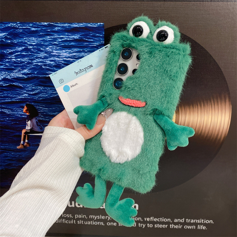 Plush Frog Phone Case, Cute Gr - Phone Cases Samsung S23 review and price