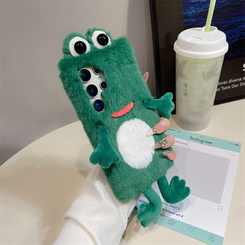 Plush Frog Phone Case, Cute Gr - Phone Cases Samsung S23 review and price