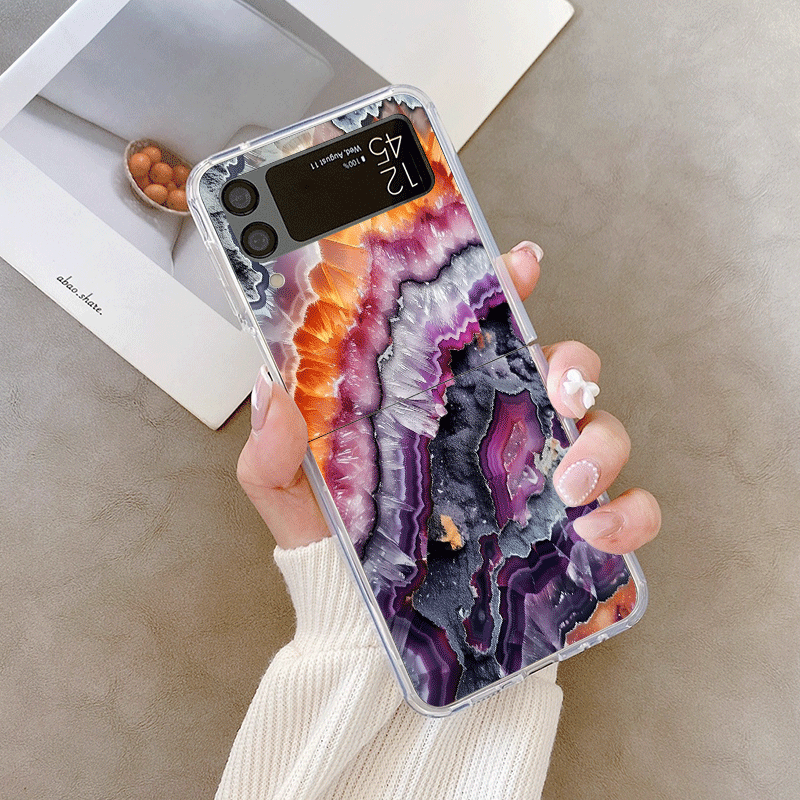 Artistic Colorful Marble Textu - Phone Cases Z Flip 7 review and price