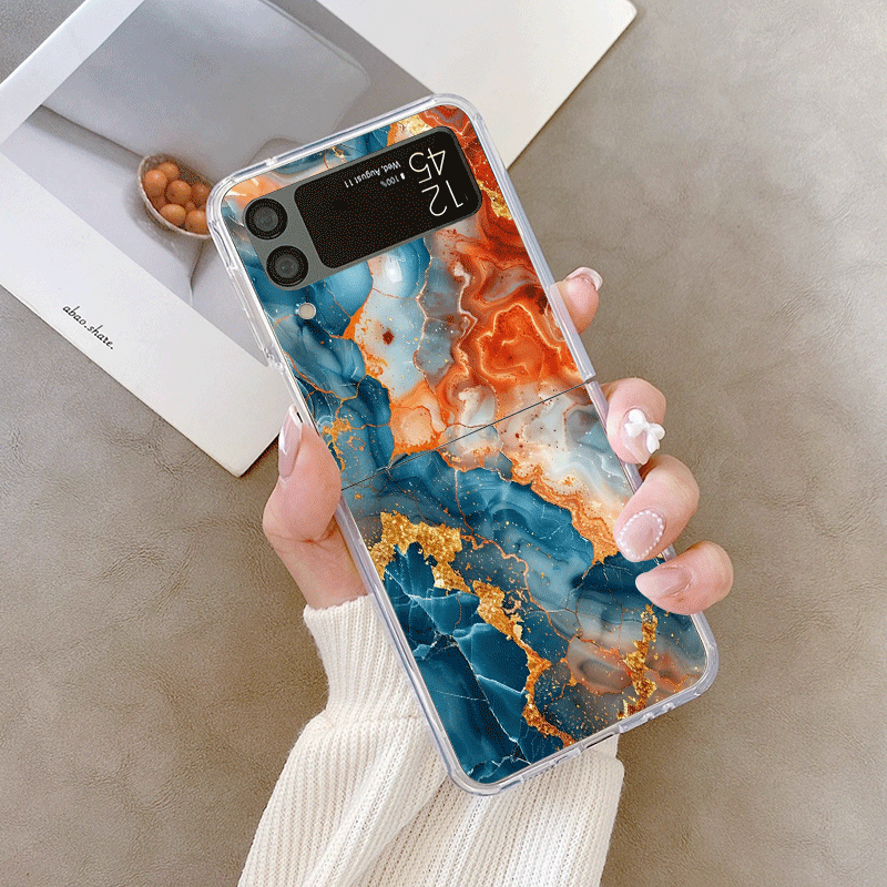 Artistic Colorful Marble Textu - Phone Cases Z Flip 7 review and price